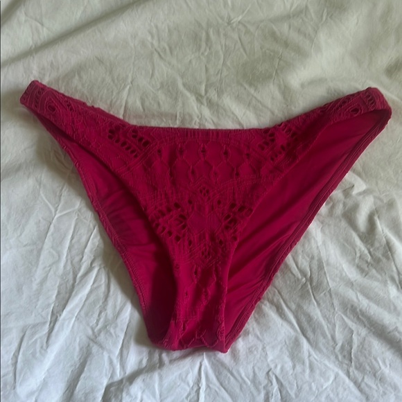 Pink Lace Bikini Bottom - Picture 1 of 3